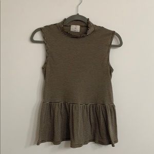 Anthropologie Tia Mock Neck Top Sz XS